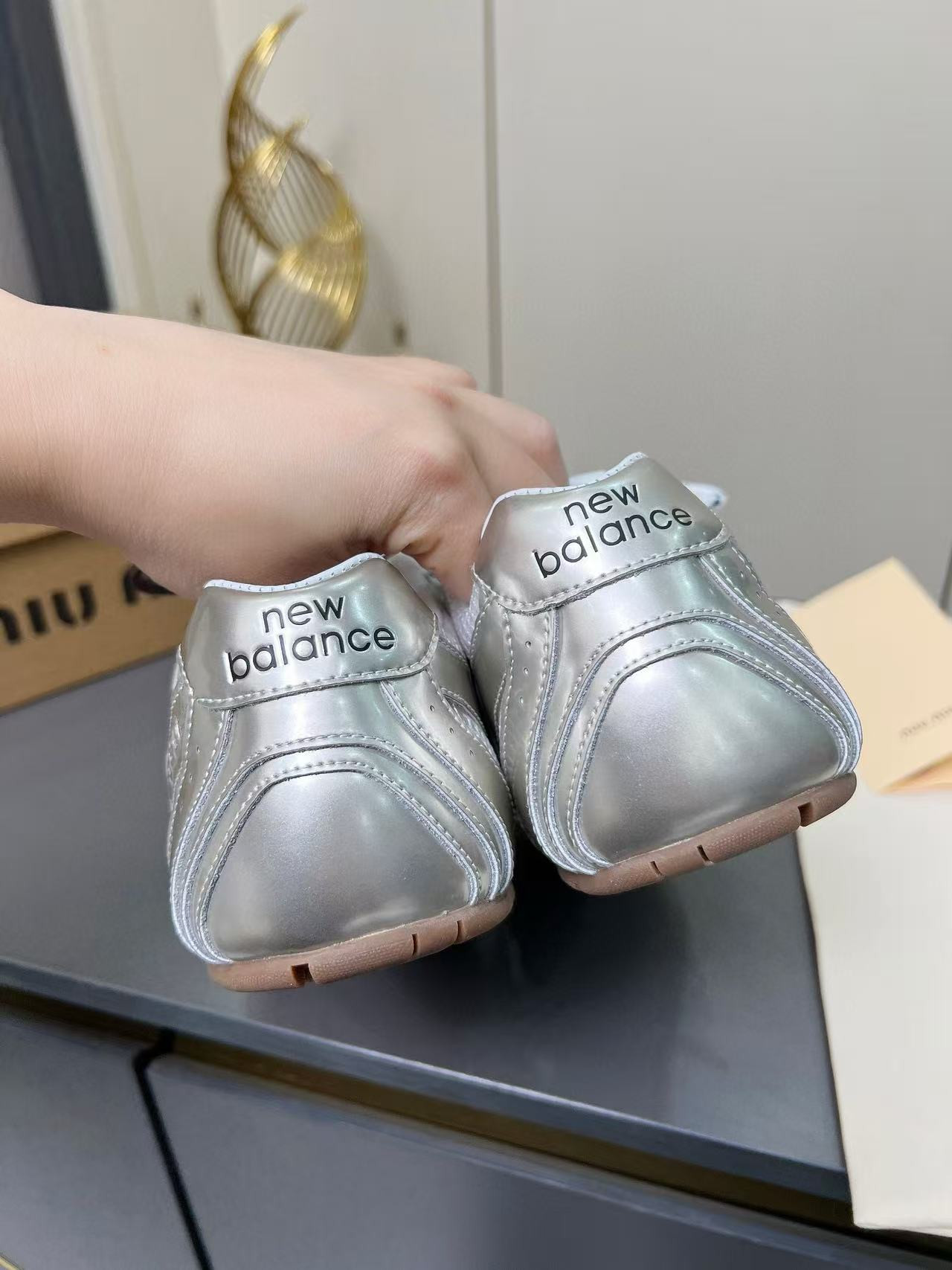 UA New Balance 530 SL Miu Miu Metallic Silver