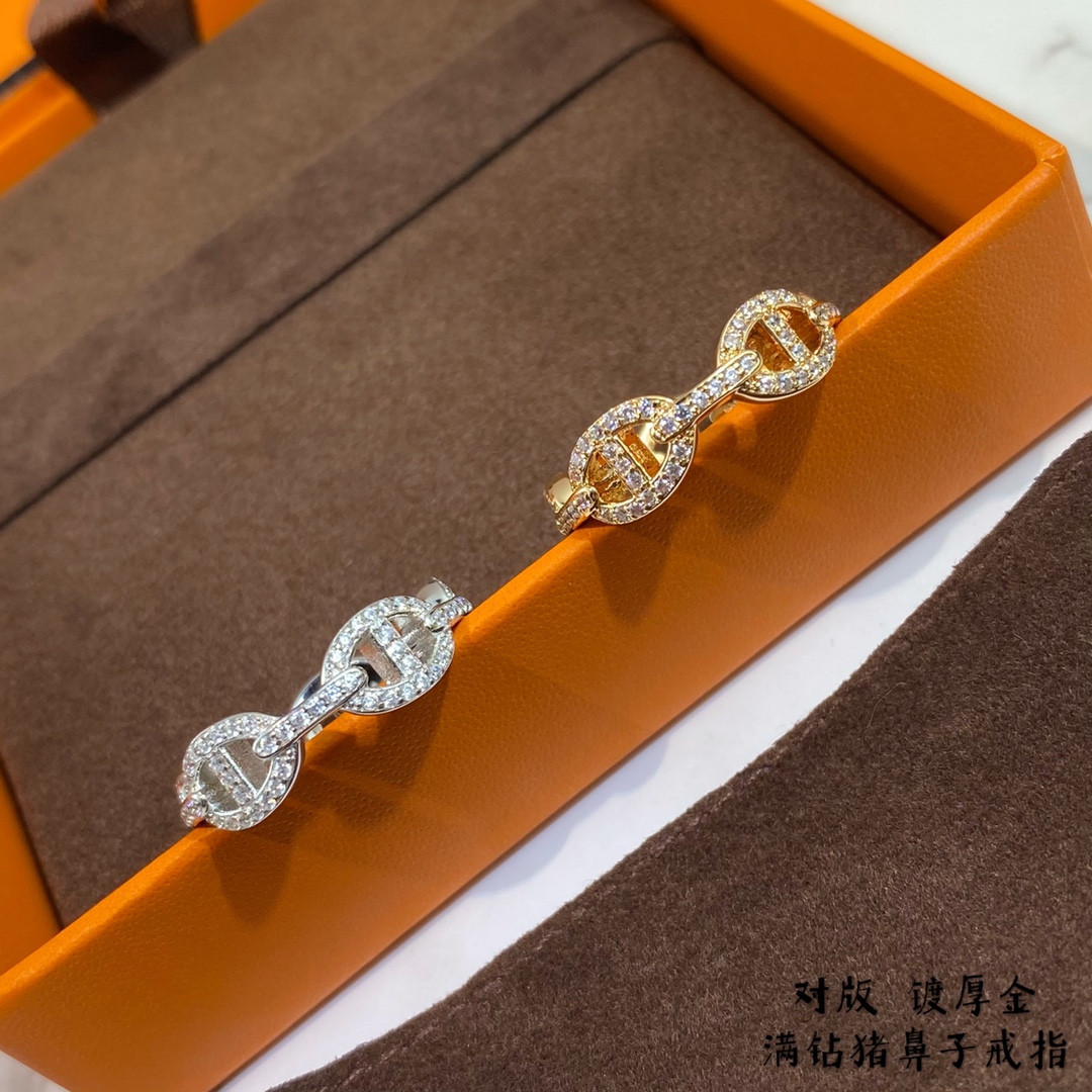 hermès fully Di*m*nd-encrusted collier de chien ring