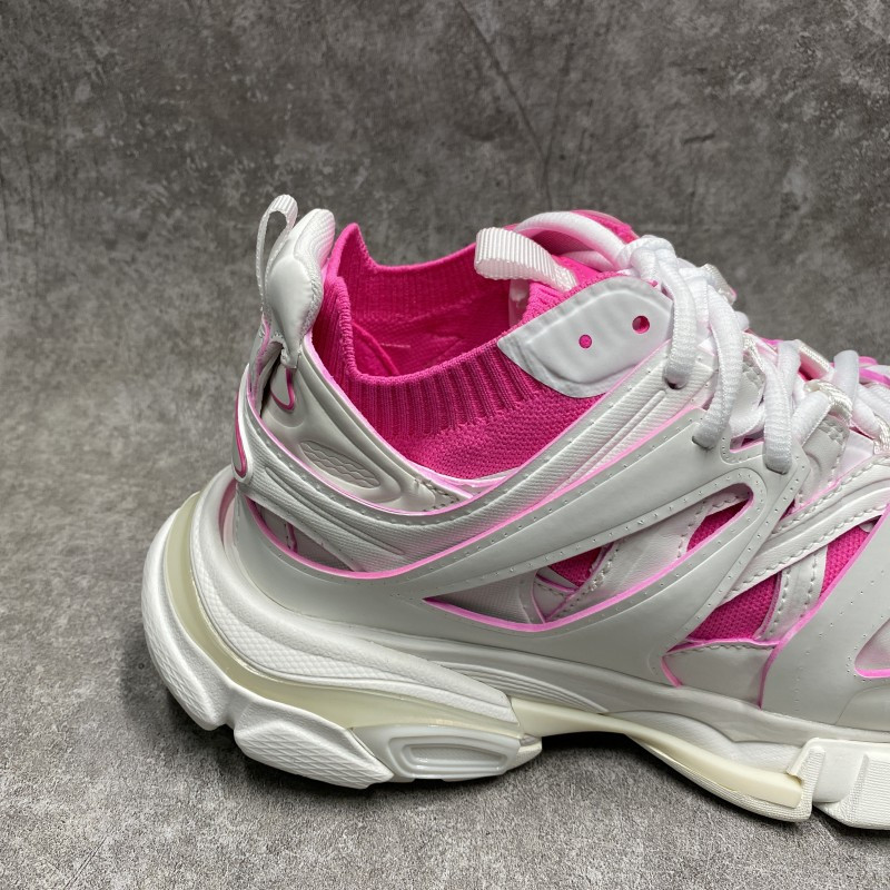 Ba*len*cia*ga track sock white pink