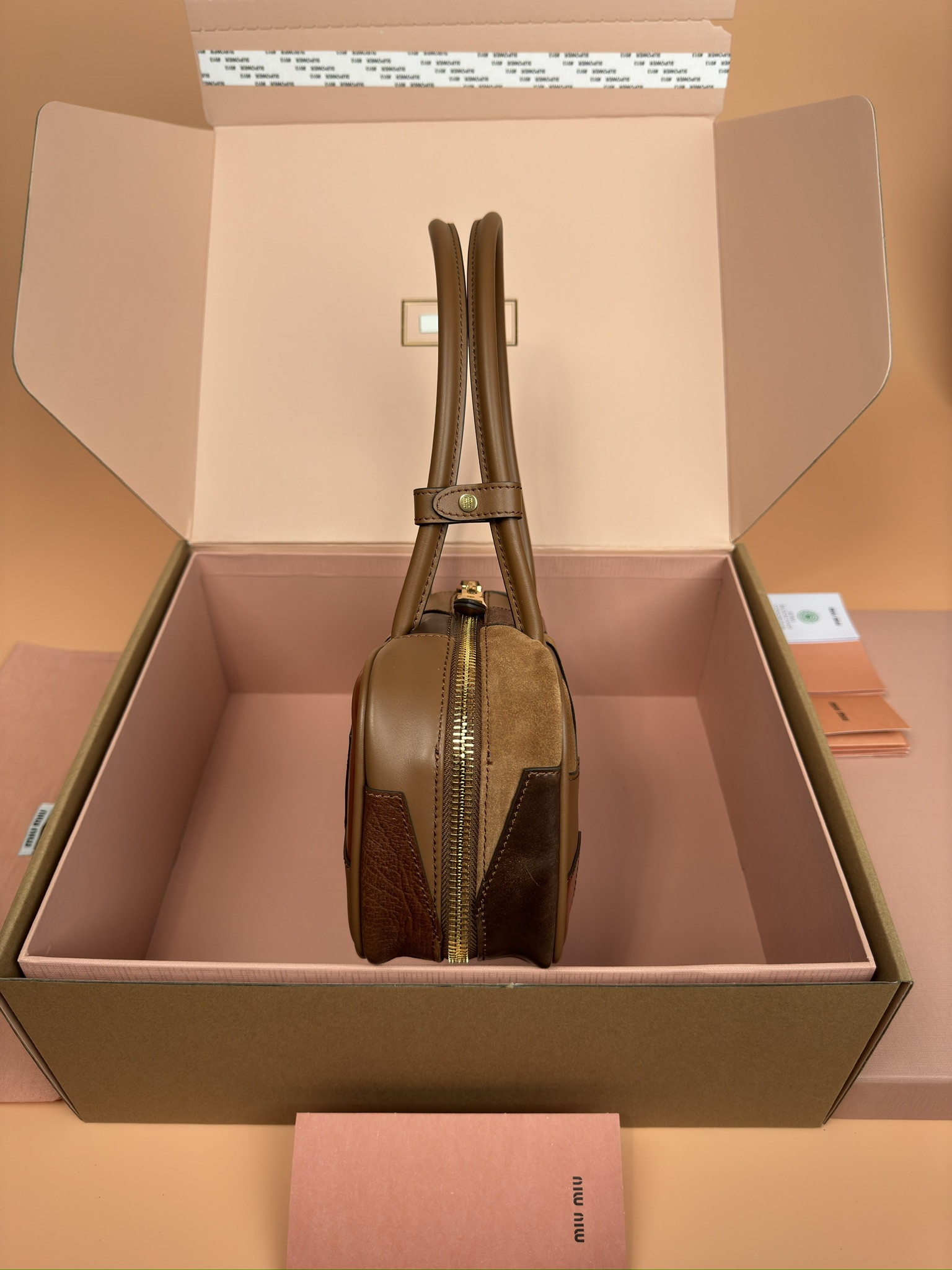 Miu Miu Leather Beau Bag 28×15×9cm