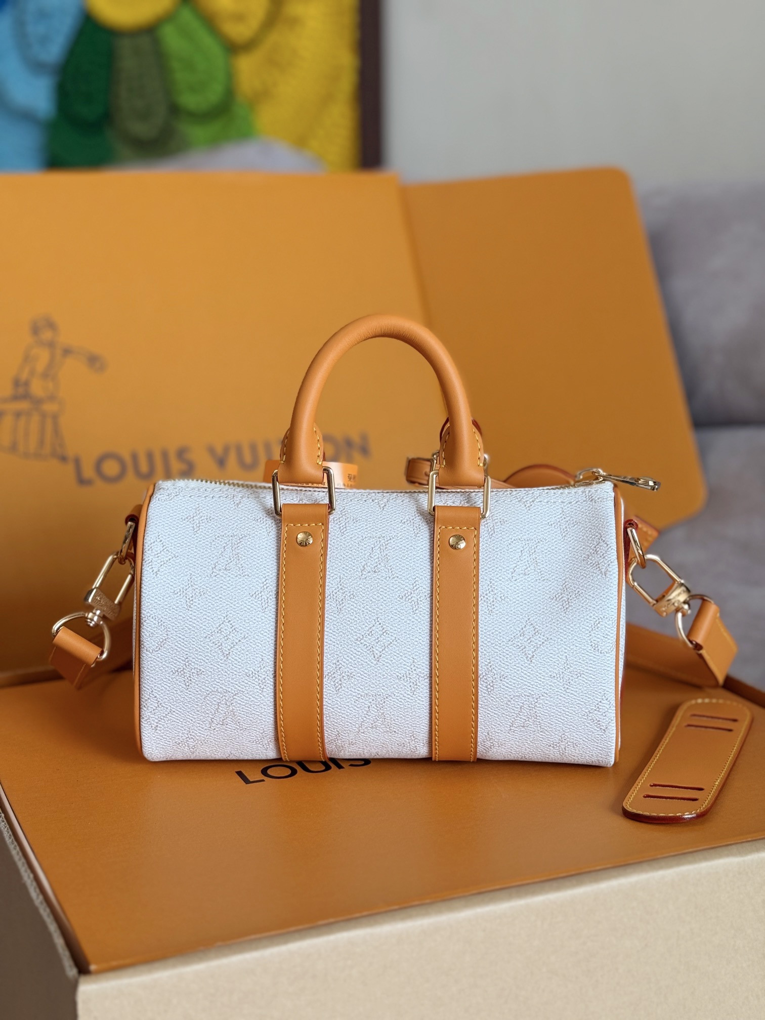 LV Keepall Bandoulière 25 M15076 25x15x11cm