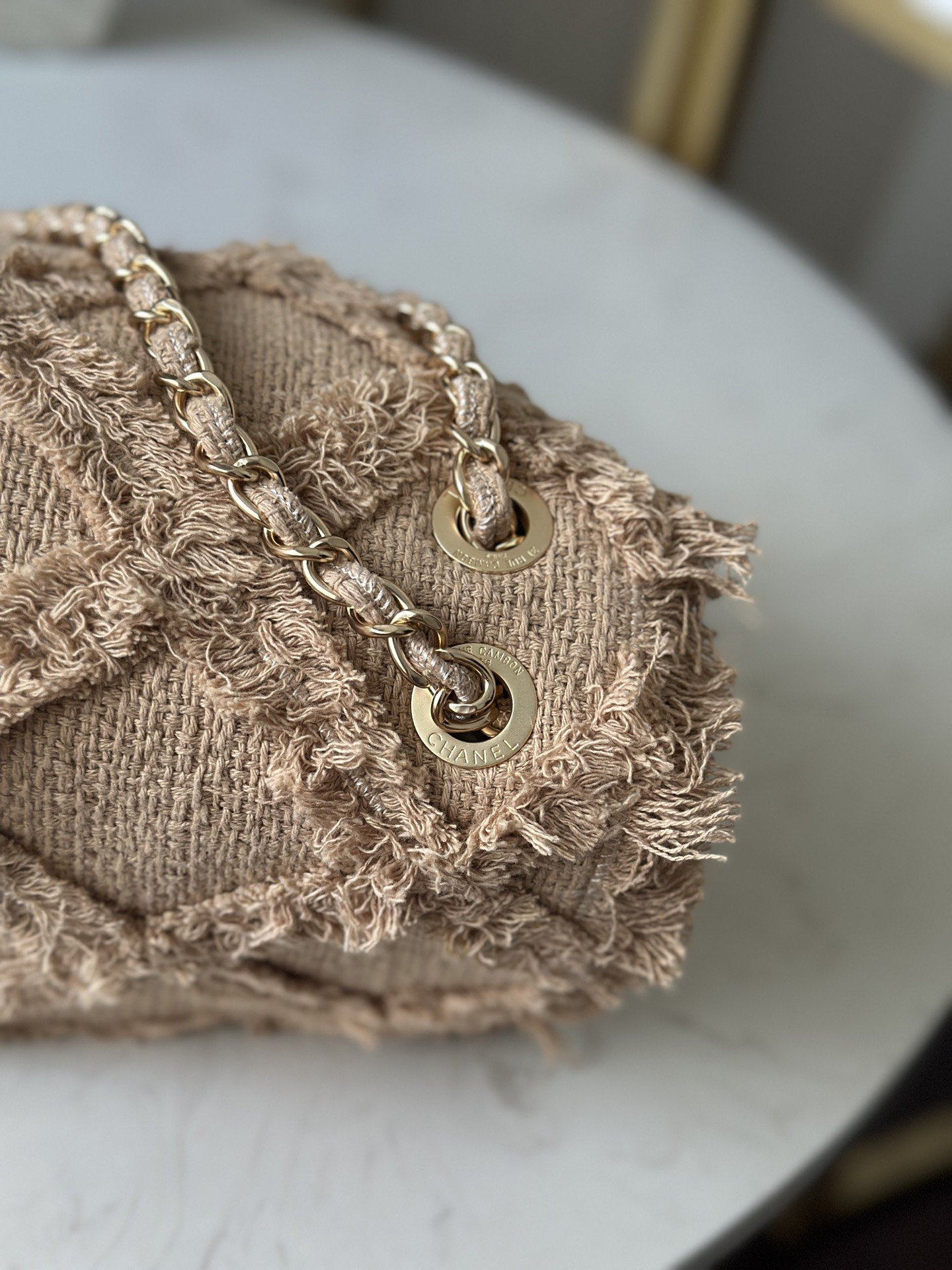 Ch*el vintage flap bag 38x21x11cm