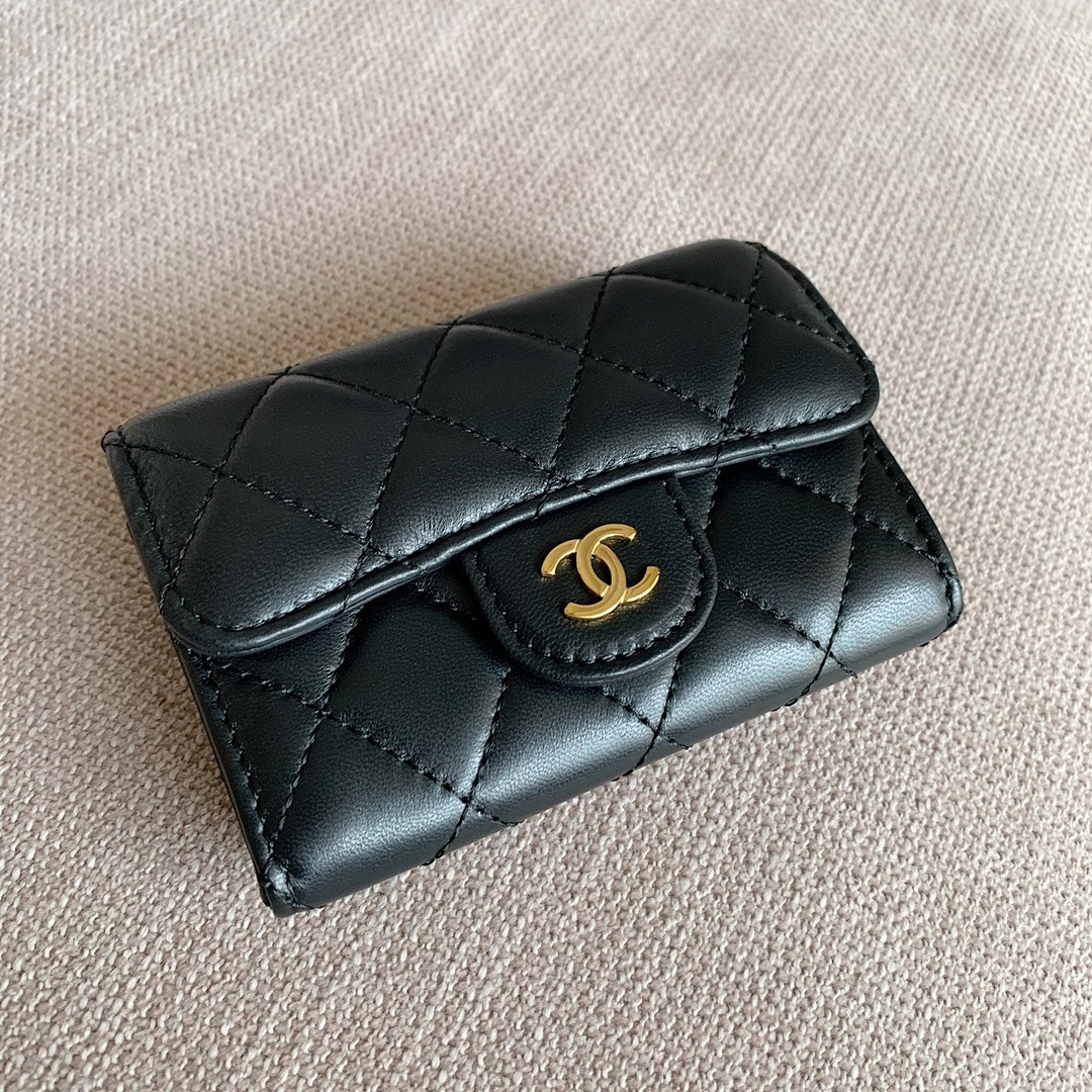 Ch*el cf classic flap coin purse card holder
